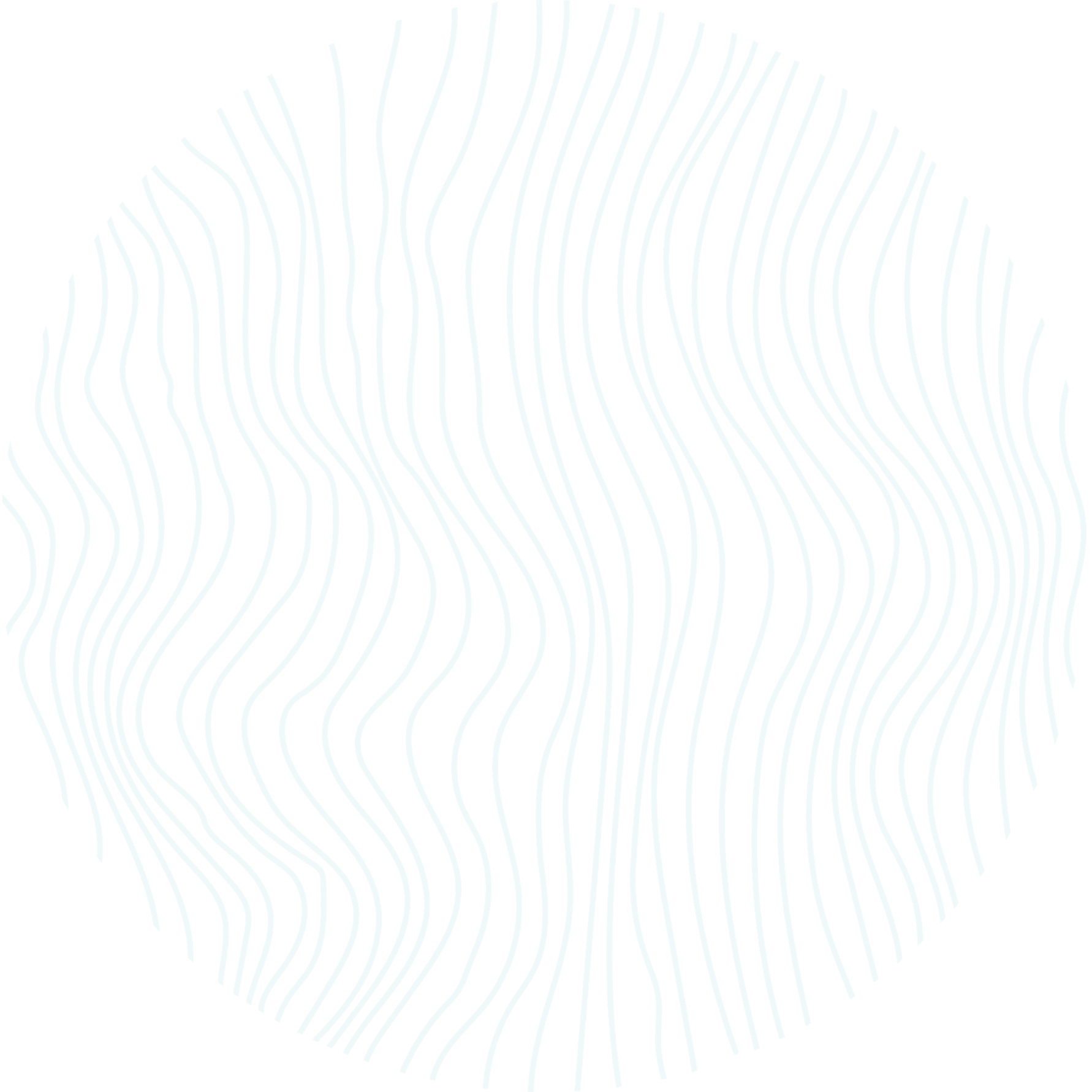 Curvy lines forming a circular abstract pattern.